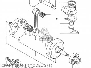 CRANKSHAFT (MODEL S/T) - RMX250 1994 (P) USA (E03)