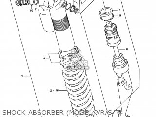 SHOCK ABSORBER (MODEL P/R/S/T) - RMX250 1994 (P) USA (E03)