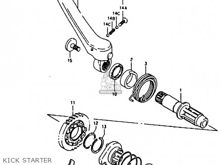 KICK STARTER - RMX250 1995 (S) GENERAL (E01)