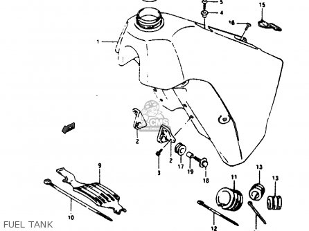 FUEL TANK - RMX250 1995 (S) GENERAL (E01)