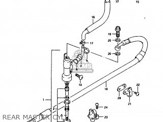REAR MASTER CYLI - RMX250 1995 (S) GENERAL (E01)