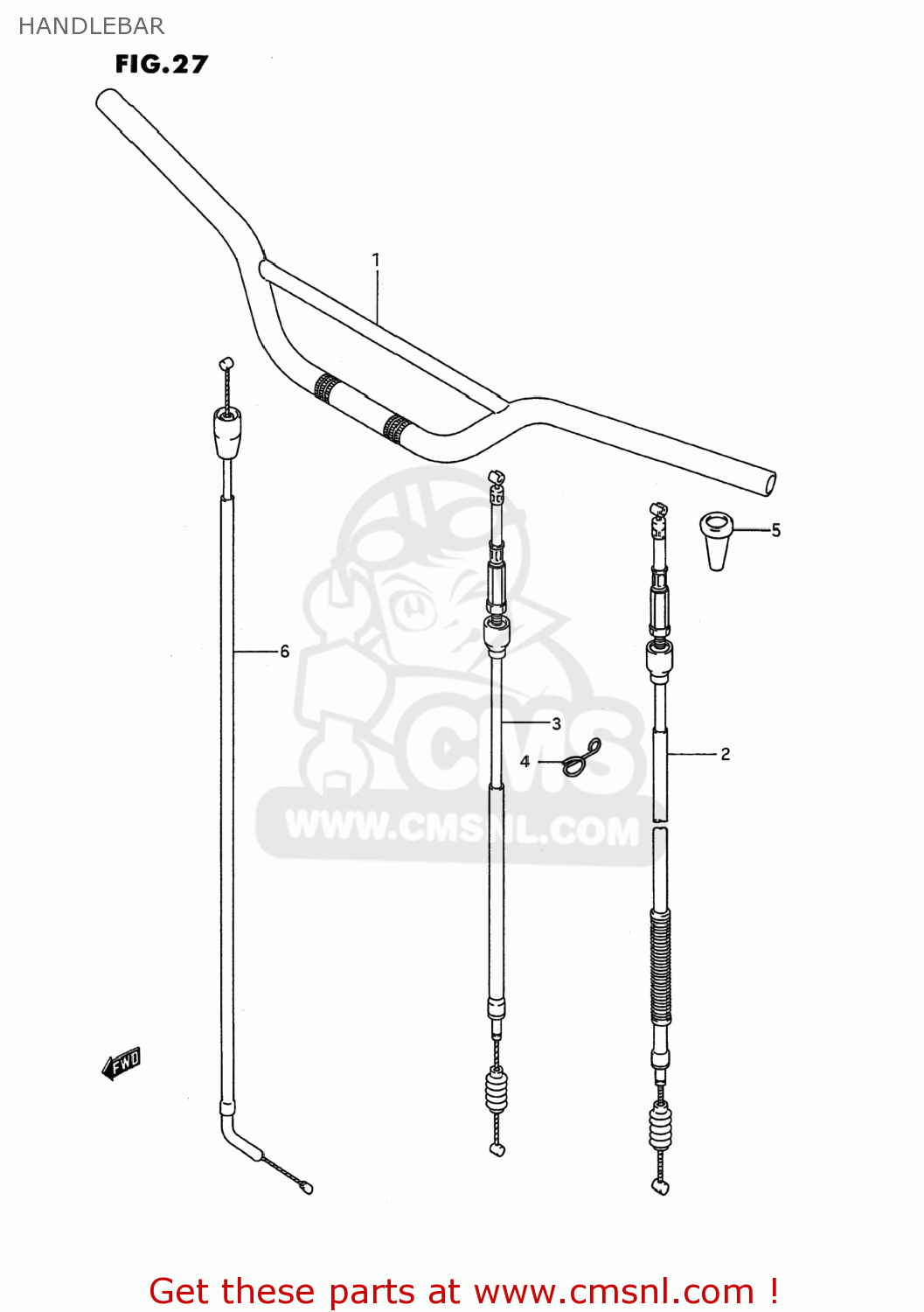 HANDLEBAR RMX250 1995 (S) USA (E03)