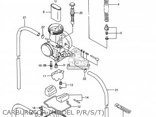 CARBURETOR (MODEL P/R/S/T) - RMX250 1995 (S) USA (E03)