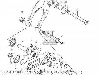 CUSHION LEVER (MODEL M/N/P/R/S/T) - RMX250 1995 (S) USA (E03)