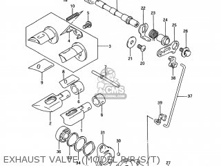 EXHAUST VALVE (MODEL P/R/S/T) - RMX250 1995 (S) USA (E03)