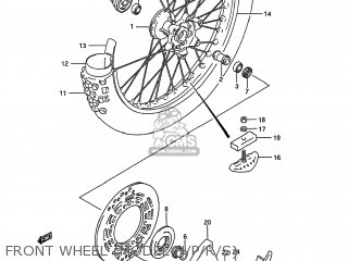 FRONT WHEEL (MODEL N/P/R/S) - RMX250 1995 (S) USA (E03)