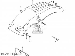 REAR FENDER - RMX250 1995 (S) USA (E03)