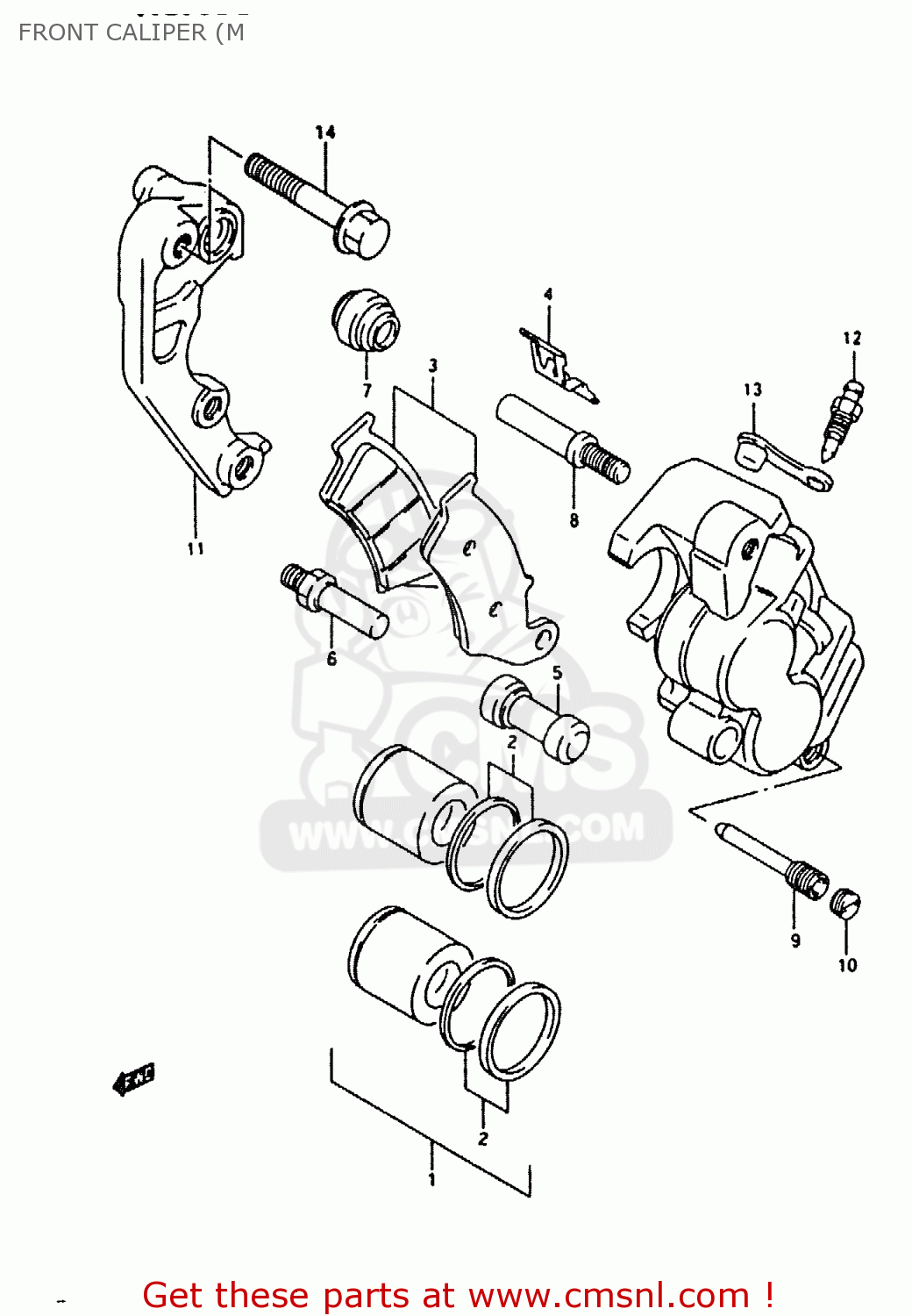 FRONT CALIPER (M RMX250 1996 (T) GENEREAL (E01)