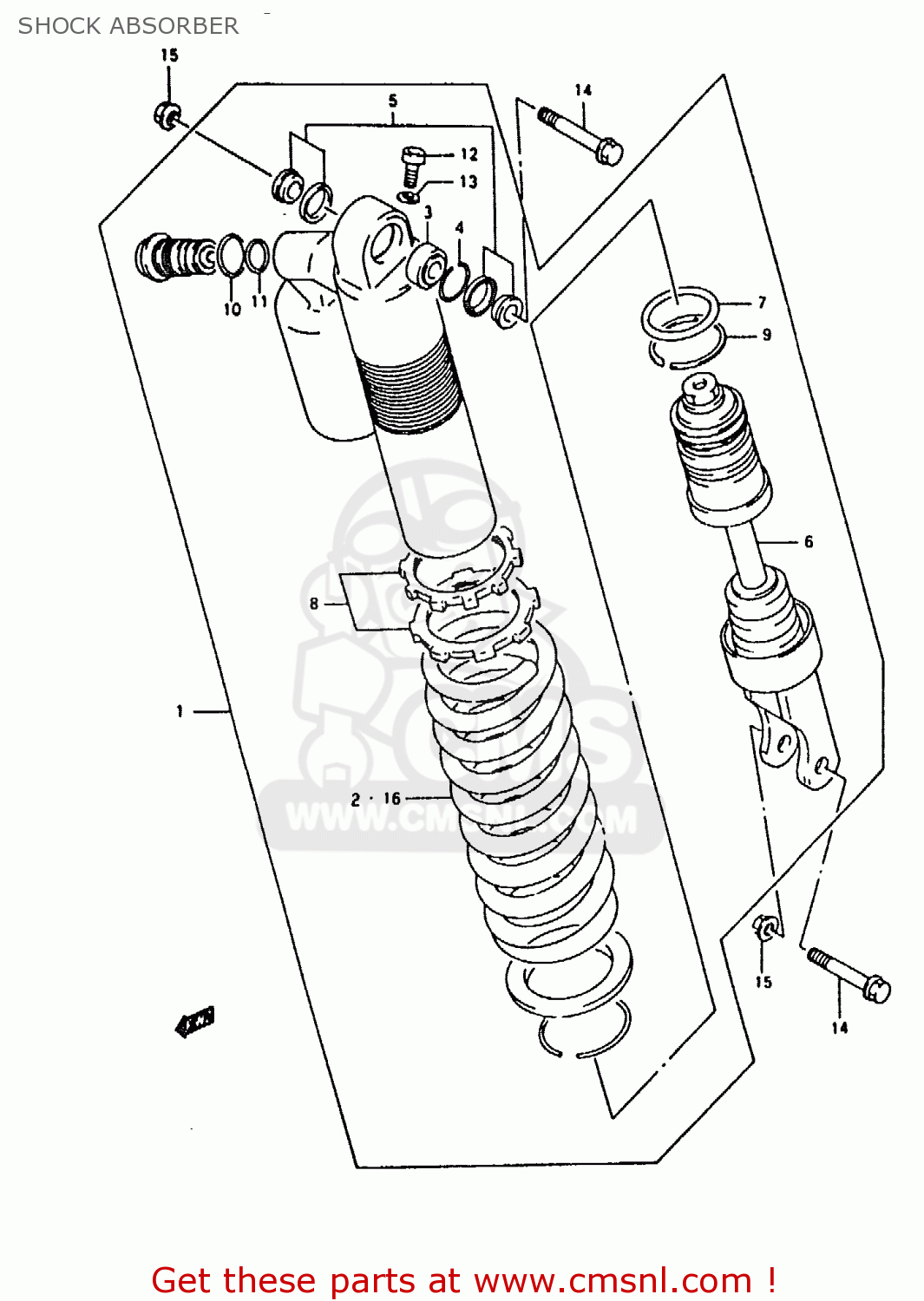 SHOCK ABSORBER RMX250 1996 (T) GENEREAL (E01)