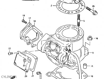 CYLINDER - RMX250 1996 (T) GENEREAL (E01)