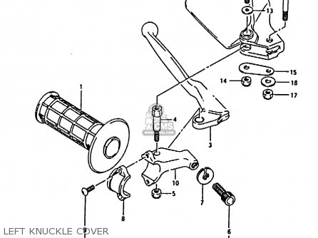 LEFT KNUCKLE COVER - RMX250 1996 (T) GENEREAL (E01)