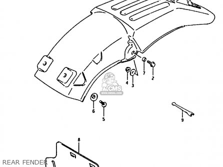 REAR FENDER - RMX250 1996 (T) GENEREAL (E01)