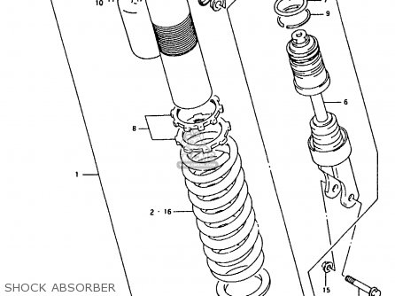 SHOCK ABSORBER - RMX250 1996 (T) GENEREAL (E01)