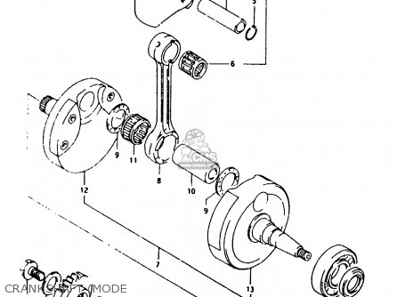 CRANKSHAFT (MODE - RMX250 1996 (T) GENEREAL (E01)
