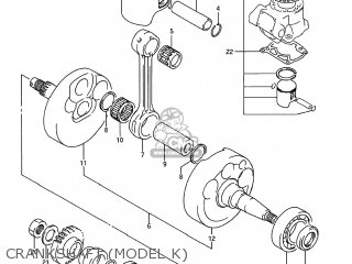 CRANKSHAFT (MODEL K) - RMX250 1996 (T) USA (E03)
