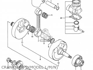 CRANKSHAFT (MODEL L/M/N) - RMX250 1996 (T) USA (E03)