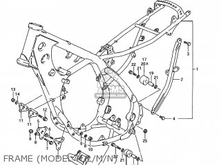 FRAME (MODEL K/L/M/N) - RMX250 1996 (T) USA (E03)