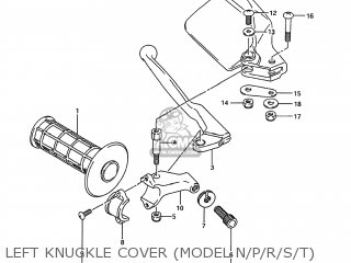 LEFT KNUCKLE COVER (MODEL N/P/R/S/T) - RMX250 1996 (T) USA (E03)