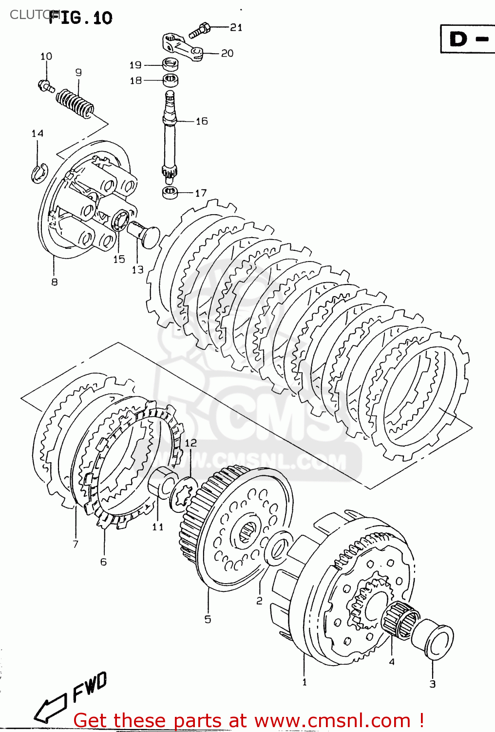 CLUTCH RMX250 1997 (V) GENERAL (E01)