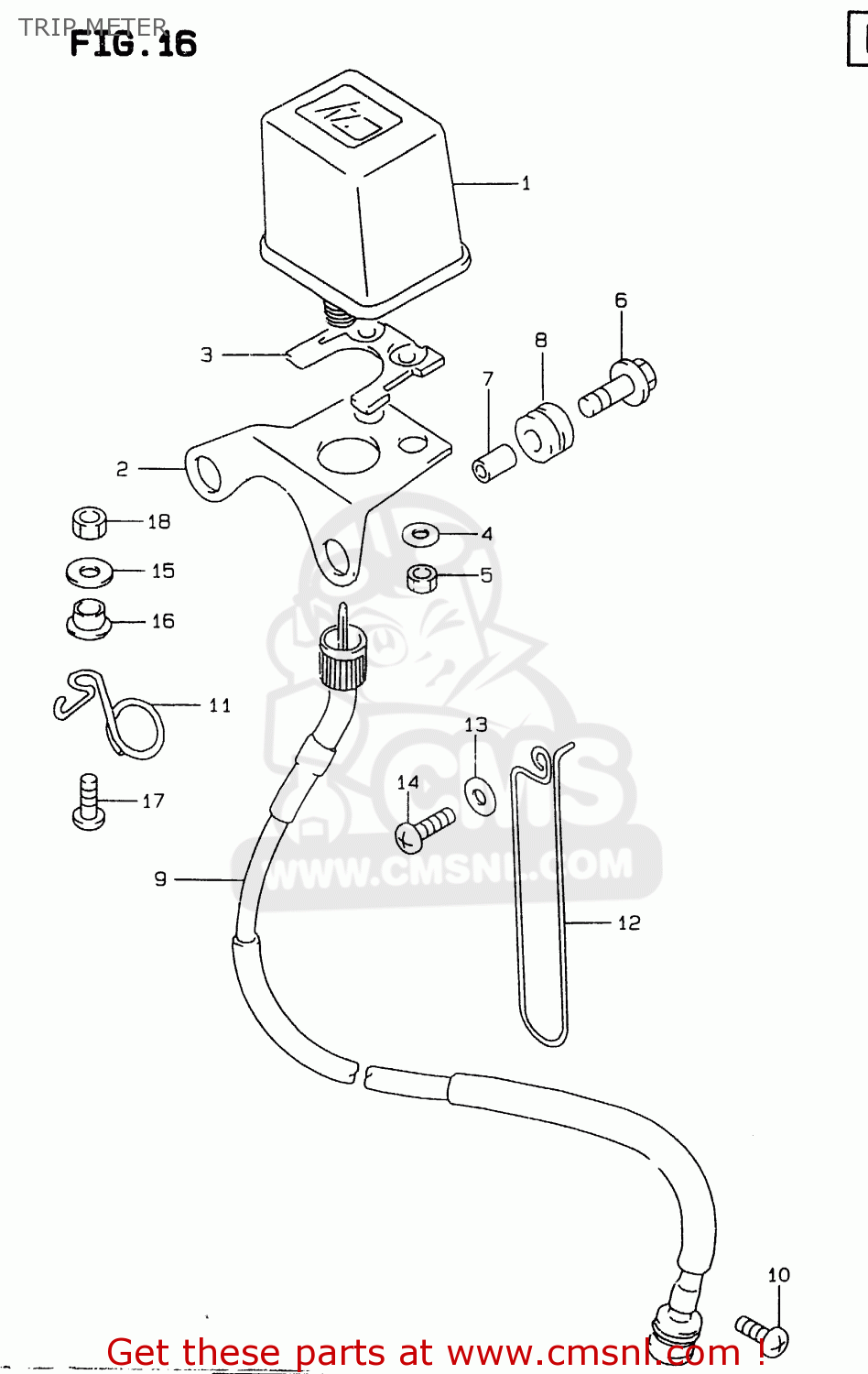TRIP METER RMX250 1997 (V) GENERAL (E01)
