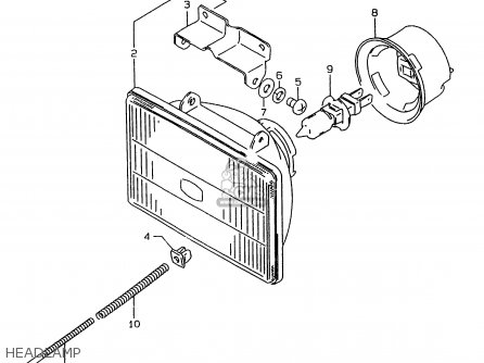 HEADLAMP - RMX250 1997 (V) GENERAL (E01)