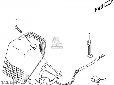 TAIL LAMP - RMX250 1997 (V) GENERAL (E01)