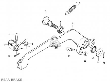 REAR BRAKE - RMX250 1997 (V) GENERAL (E01)