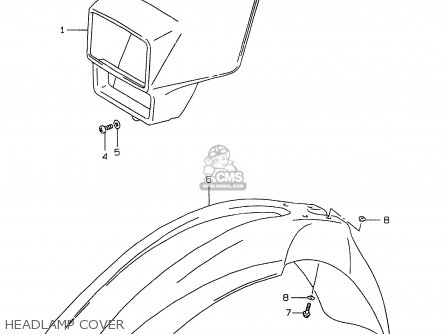 HEADLAMP COVER - RMX250 1997 (V) GENERAL (E01)