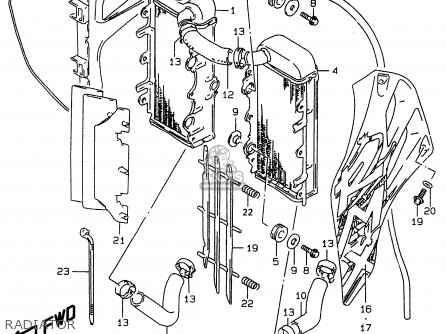 RADIATOR - RMX250 1997 (V) GENERAL (E01)
