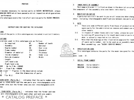 * CATALOG PREFACE * - RMX250 1997 (V) GENERAL (E01)