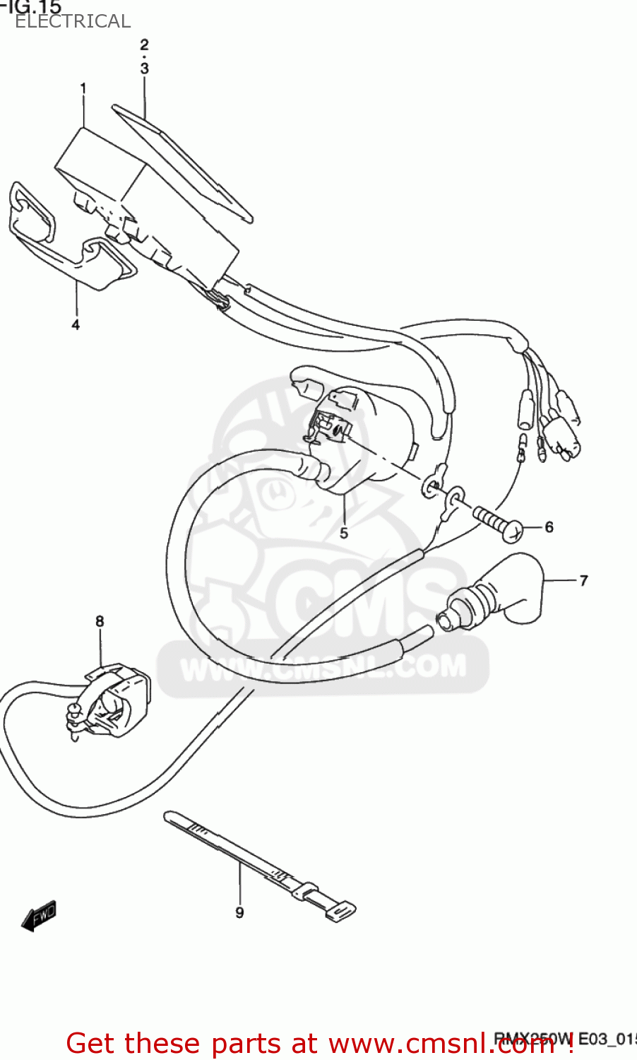 ELECTRICAL RMX250 1997 (V) USA (E03)