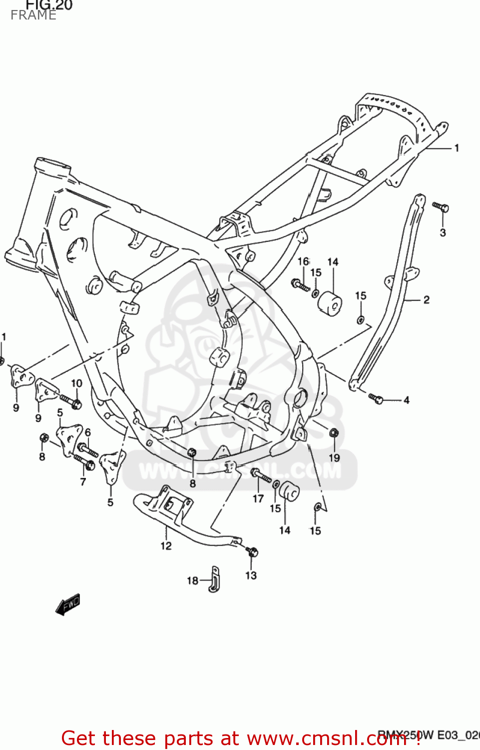 FRAME RMX250 1997 (V) USA (E03)