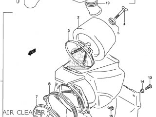 AIR CLEANER - RMX250 1997 (V) USA (E03)