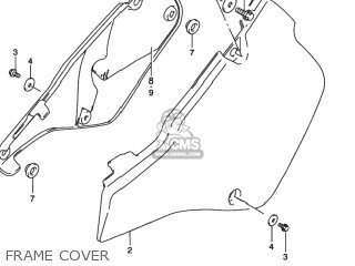 FRAME COVER - RMX250 1997 (V) USA (E03)