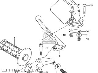 LEFT HANDLE LEVER - RMX250 1997 (V) USA (E03)