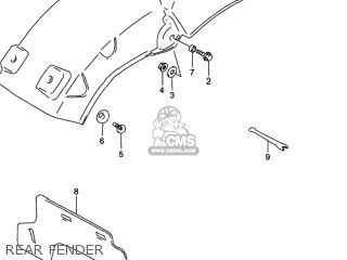 REAR FENDER - RMX250 1997 (V) USA (E03)