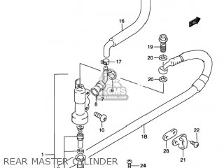 REAR MASTER CYLINDER - RMX250 1997 (V) USA (E03)