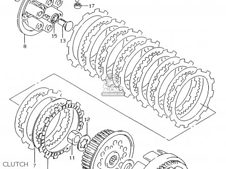 CLUTCH - RMX250 1998 (W) GENERAL (E01)