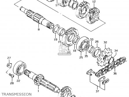 TRANSMISSION - RMX250 1998 (W) GENERAL (E01)