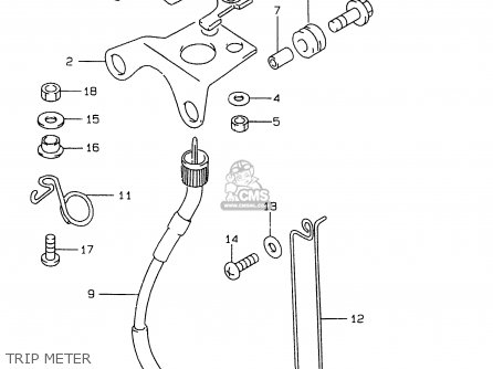 TRIP METER - RMX250 1998 (W) GENERAL (E01)