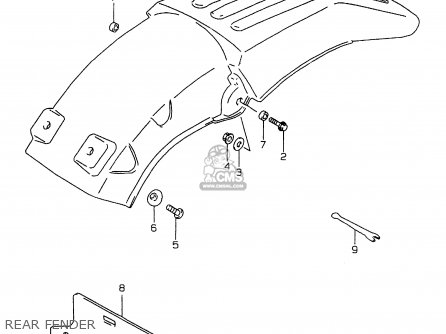 REAR FENDER - RMX250 1998 (W) GENERAL (E01)