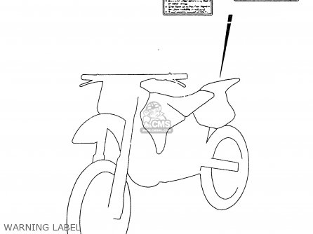 WARNING LABEL - RMX250 1998 (W) GENERAL (E01)