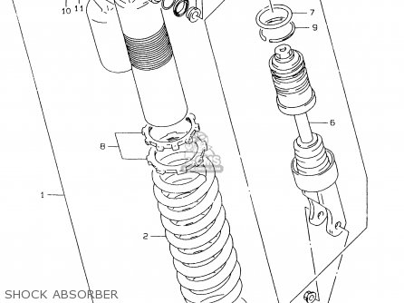 SHOCK ABSORBER - RMX250 1998 (W) GENERAL (E01)