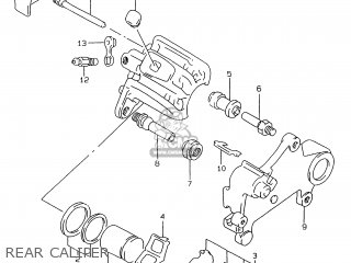 REAR CALIPER - RMX250 1998 (W) GENERAL (E01)