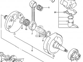 CRANKSHAFT - RMX250 1998 (W) USA (E03)
