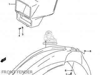 FRONT FENDER - RMX250 1998 (W) USA (E03)