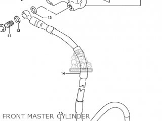 FRONT MASTER CYLINDER - RMX250 1998 (W) USA (E03)