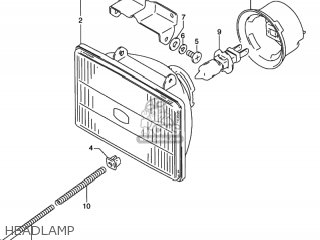 HEADLAMP - RMX250 1998 (W) USA (E03)