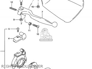 RIGHT HANDLE LEVER - RMX250 1998 (W) USA (E03)
