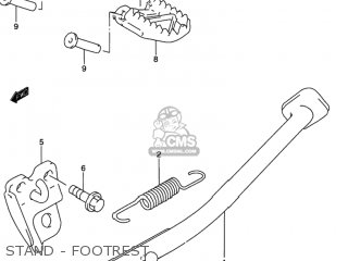 STAND - FOOTREST - RMX250 1998 (W) USA (E03)